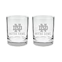 Notre Dame Fighting Irish Satin Finish Rock Glass Set of 2 14oz