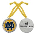 Notre Dame Ornament Non-Dated | Hand-Sculpted Christmas Tree Ornament | Intricately Crafted Metal Pewter Alma Mater Inlay
