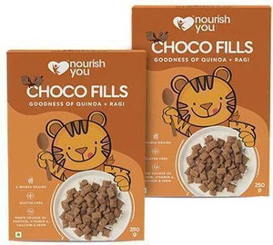 nourish you choco fills  goodness of quinoa and ragi  250g each box box 2 x 250 g