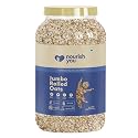 Nourish You Rolled Oats 1.2Kg Jar | 100% Wholegrain | High Fibre &amp; Rich in Protein | Diet Food for Weight Management | No Dust &amp; Powder | Healthy Breakfast Cereal | Overnight Oatmeal &amp; Porridge