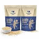 Nourish You Rolled Oats 500g x Pack of 2 | 100% Wholegrain | High Fibre &amp; Rich in Protein | Diet Food for Weight Management | No Dust &amp; Powder | Healthy Breakfast Cereal | Overnight Oatmeal &amp; Porridge