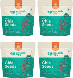 nourish you raw black chia seeds with protein omega 3 fibre zinc and calcium 150g each black chia seeds 4 x 150 g