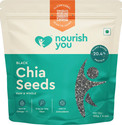 Nourish You Raw Black Chia Seeds with Omega 3, Calcium Rich, Zinc and Fiber for Weight Loss Black Chia Seeds (150 g)