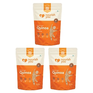 nourish you premium white quinoa 15kg  clean amp nutritious quinoa seeds for cooking salads bowls amp meal prep protein amp fiber rich supergrain breakfast cereal  naturally gluten-free healthy superfood 500g x pack of 3