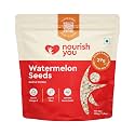 NOURISH YOU Raw Watermelon Seeds For Eating-100g | Magaj Seeds Pack Tarbuj Beej Rich In Protein Potassium Magnesium&amp;Iron| Raw Seeds For Eating Diet Food(Pack Of 1 X100Gm)