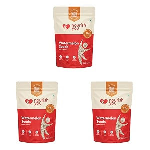 nourish you raw watermelon seeds 250 gm -  high in protein seeds  raw watermelon seeds for eating  tarbooj beej  magaj seeds  non - gmo  nutrients rich  source of antioxidants  fiber rich 
