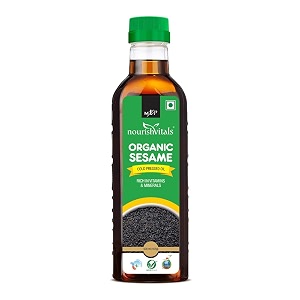 nourishvitals organic sesame cold pressed edible oil rich in vitamins amp minerals food grade cooking oil 500 ml