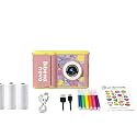 Bibenanova Kids Digital Print Camera – with 180° Rotating Lens, 2.4” HD Screen, Built-in Games & Music,1500mAh Rechargeable Battery, USB-C | 3 Print Rolls, for Kids (Pink)