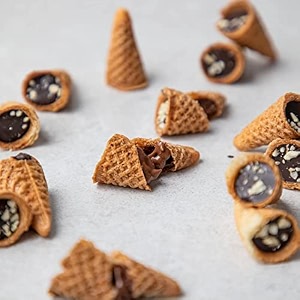 nova nova  best bites choco filled cones  premium nutella flavour  100 eggless  150 g