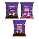 Nova Nova Choco Pockets | Assorted Chocolate, Strawberry &amp; Coffee Cream Filled Wafers | 100% Eggless (90g)