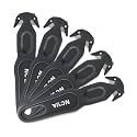 Nova Safety Cutter Tool, Ergonomic Film Cutting Blade, Box, strap, carton and package Opener (Black, 5 Pack)