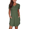 Nova In Sky Women's 2026 Casual Dresses Short Sleeve Summer Dress Loose Fit Sundress with Pockets