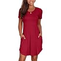 Nova In Sky Women's 2026 Casual Dresses Short Sleeve Summer Dress Loose Fit Sundress with Pockets