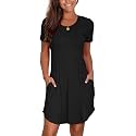 Nova In Sky Women's 2026 Casual Dresses Short Sleeve Summer Dress Loose Fit Sundress with Pockets