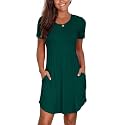 Nova In Sky Women's 2026 Casual Dresses Short Sleeve Summer Dress Loose Fit Sundress with Pockets