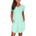 Nova In Sky Women's 2026 Casual Dresses Short Sleeve Summer Dress Loose Fit Sundress with Pockets