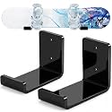 Novabright 1 Pair Acrylic Skateboard Wall Mount Hanger