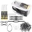 Novabright 1 Set Save-a-Dive Kit Scuba Diving Gear Repair Tool Including 225 O-Rings 4 Hook and Pick Set, Mask Strap, Snorkel Mouthpiece, Weight Belt Buckle, Snorkel Keeper, Mask Box, Fin Straps