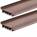 Novabright 2 Pack 48” Staple-on Vinyl Door Bottom Sweep with Drip Cap Fin