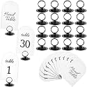 Novabright 31 Sets Table Number Cards with Holders, 1-30 Numbers, Black
