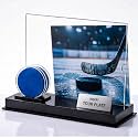 Novabright Acrylic Hockey Puck &amp; Photo Display Case, UV-Filtering