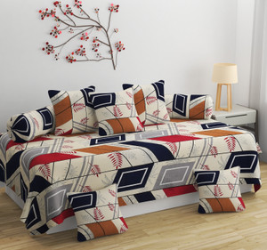 novak decors cotton floral diwan set multicolor
