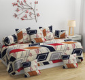 Novak Decors Cotton Floral Diwan Set (Multicolor)