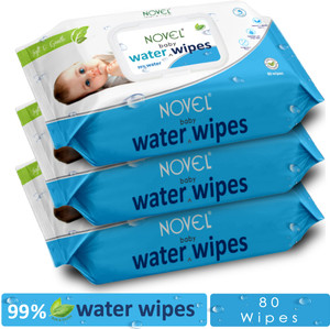 NOVEL Baby 99 Water Wipes 80 Sheets