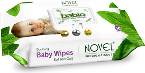 NOVEL Baby Wipes 80 Sheets with Lid
