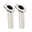 NovelBee 2pcs 30 Degree Stainless Flush Mount Rod Holders for Fishing Boat