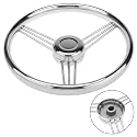 NovelBee 9 Spoke Stainless Boat Steering Wheel,13.5" Marine Steering Wheel