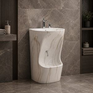 novera global wudu basin for ablution  foot wash sink with all accessories  5 years warranty mg-wb-001 pedestal basin imperial marble finish