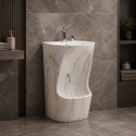 Novera Global Wudu Basin for Ablution | Foot Wash Sink with All Accessories | 5 Years Warranty MG-WB-001 Pedestal Basin (IMPERIAL MARBLE FINISH)