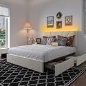 Novilla Full Size Bed Frame with DrawersCharging