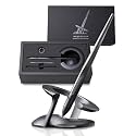 Novium HOVERPEN 2.0 - Futuristic Luxury Pen Made With Aerospace Alloys, Unique Aesthetic, Free Spinning Executive Pen, Cool Gadgets, Valentines Day Gifts for Men &amp; Women (Space Black, Basic)