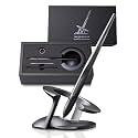 Novium HOVERPEN 2.0 - Futuristic Luxury Pen Made With Aerospace Alloys, Unique Aesthetic, Free Spinning Executive Pen, Cool Gadgets, Valentines Day Gifts for Men &amp; Women (Space Black, Basic)