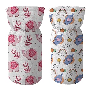 novo baby cotton soft plush baby bottle feeding cover tote modern bag carrier bag bottle cover with strap pack of 2 cute