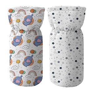 novo baby cotton soft plush baby bottle feeding cover tote modern bag carrier bag bottle cover with strap pack of 2 daisy