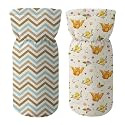 Novo Baby Cotton Soft Plush Baby Bottle Feeding Cover Tote Modern Bag Carrier Bag Bottle Cover with Strap Pack of 2 (Sleepy)