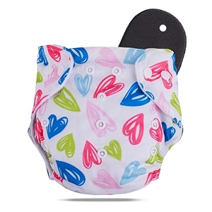 novo baby leakage-proof reusable cloth diaper with 5-layer absorbent pad  washable freesize nappies for 0-3 years  soft eco-friendly cloth diapers for babies  comfortable amp reusable for all-day comfort and protection heart