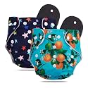 Novo Baby Leakage-Proof Reusable Cloth Diaper with 5-Layer Absorbent Pad | Washable, Freesize Nappies for 0-3 Years | Soft, Eco-Friendly Cloth Diapers for Babies | Comfortable & Reusable for All-Day Comfort and Protection