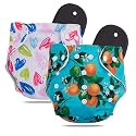 Novo Baby Leakage-Proof Reusable Cloth Diaper with 5-Layer Absorbent Pad | Washable, Freesize Nappies for 0-3 Years | Soft, Eco-Friendly Cloth Diapers for Babies | Comfortable & Reusable for All-Day Comfort and Protection