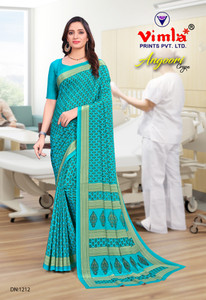 novus knitting printed daily wear crepe saree
