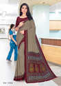 Novus Knitting Printed Daily Wear Crepe Saree