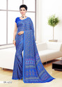 Novus Knitting Printed Daily Wear Crepe Saree