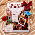 NOVVAA Artificial Flower Flower Bouquet Gift Box