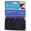 Now &amp; Zen Large Self Adhesive Rectangular Furniture Felt Pads for Hard Surfaces - Non-Scratch Heavy Duty Furniture Leg Guards (45 x 60 MM - Pack of 8, Rectangular Black)
