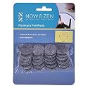 Now &amp; Zen Self Adhesive Round Furniture Felt Pads for Hard Surfaces - Non-Scratch Heavy Duty Furniture Leg Guards (20 MM - Pack of 24, Dark Grey)