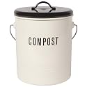 Now Designs Vintage Compost Bin, Ivory