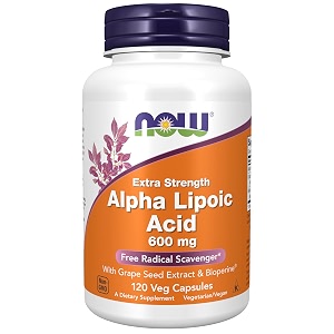 now foods alpha lipoic acid capsules 600mg - 120 capsules
